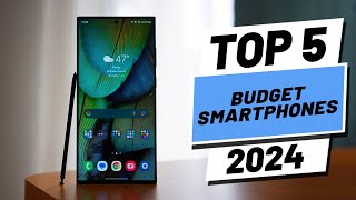 Top 5 BEST Budget Smartphones in 2024 [upl. by Jamnis305]