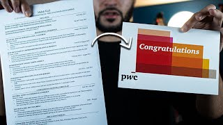 The Resume That Got Me Into PwC Consulting Resume Tips [upl. by Hatty]