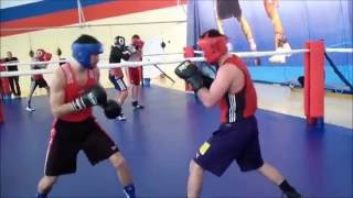 Olympic Russian boxing team trainingdrilling technique [upl. by Llerroj]