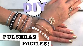 DIY  COMO HACER PULSERAS FACILES Y BONITAS  RAPIDO Y BARATO [upl. by Acimahs]