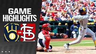 Brewers vs Cardinals Game Highlights 42024  MLB Highlights [upl. by Cleti]