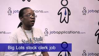 Big Lots Interview  Stock Clerk [upl. by Ael]