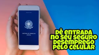 COMO DAR ENTRADA NO SEGURO DESEMPREGO PELO APP CARTEIRA DE TRABALHO DIGITAL [upl. by Herzel174]