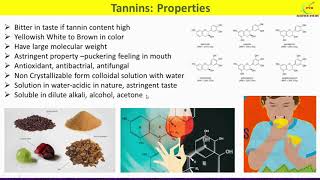 Tannins Introduction Types Sources Properties UsesTannin Secondary Metabolite [upl. by Edia]