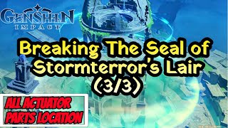 How to Activate 33 Light Actuators to Break the Seal in Stormterrors Lair  Genshin Impact [upl. by Friedrick]