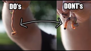 How to Hook a Worm for Fishing Fishing Tip [upl. by Cutlor445]