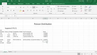 Excel Poisson Distribution [upl. by Imugem]