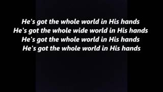 HES GOT THE WHOLE WORLD IN HIS HANDS words lyrics African Spiritual sing along song [upl. by Eilram21]