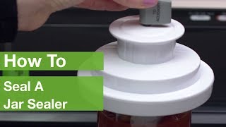 How To Seal A Jar Sealer  FoodSaver® [upl. by Enisamoht]