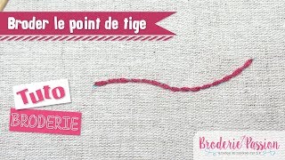 Broderie  Le point de tige [upl. by Yung]