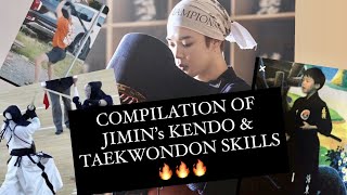 BTS JIMIN outstanding Kendo amp Taekwondo Skills COMPILATION [upl. by Airat452]