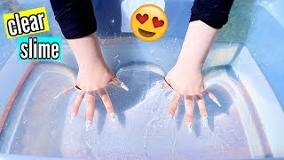 DIY Super Clear Slime How to Make the Clearest Thick Slime Ever [upl. by Ab]