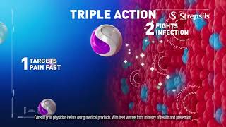 Strepsils Extra Triple Action against painful sore throat [upl. by Armil]