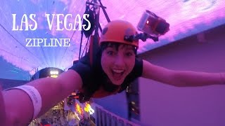 Downtown Las Vegas Zipline  Slotzilla [upl. by Aneetsirhc]