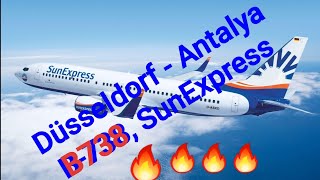 Düsseldorf DUS  Antalya AYT Boeing 737 Max SunExpress Airlines [upl. by Lukey]