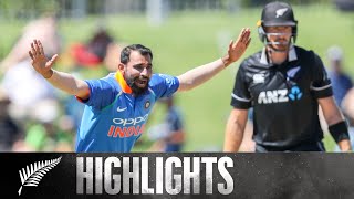 Shami Stuns With Opening Spell  HIGHLIGHTS  1st ODI  BLACKCAPS v India 2019 [upl. by Pine]