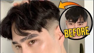 90s Middle Part Hair Tutorial  Edward ZO [upl. by Dumond]