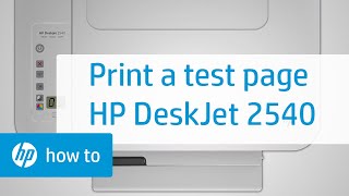 Printing a Test Page  HP Deskjet 2540 AllinOne Printer  HP [upl. by Brier236]