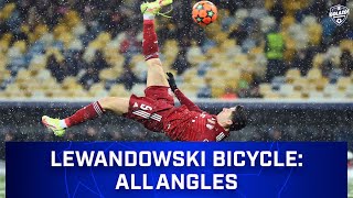 Ridiculous Robert Lewandowski Bicycle Kick vs Kiev  ALL ANGLES [upl. by Eittak]