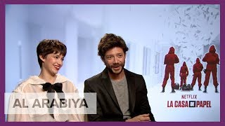 La Casa de Papel’s Álvaro Morte and Úrsula Corberó talk hotlyanticipated Part 3 [upl. by Lukin262]