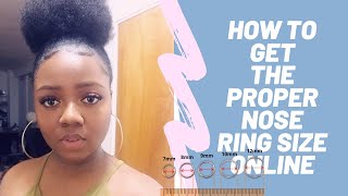 HOW TO GET THE PROPER SIZE NOSE RING [upl. by Carri]