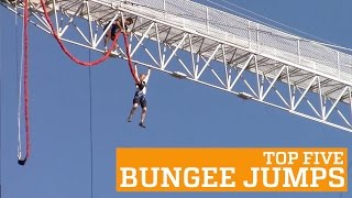 TOP FIVE BUNGEE JUMPS  PEOPLE ARE AWESOME [upl. by Yromem564]