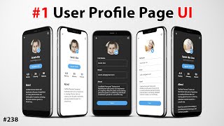 Flutter Tutorial  User Profile Page UI 2021 12 [upl. by Vanny369]