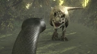 Titanoboa Monster Snake  Titanoboa Vs TRex [upl. by Haleehs882]