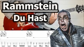 Rammstein  Du Hast  Guitar Tabs Tutorial [upl. by Ann-Marie]