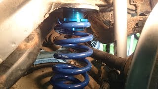 Audi A4 JOM BlueLine coilovers install [upl. by Kessler]