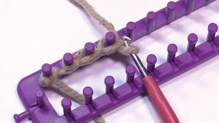 Beginners Flat Loom Chain Cast On [upl. by Mor]