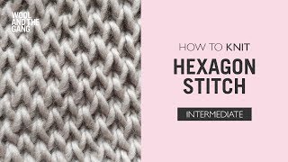 How to Knit Hexagon Stitch [upl. by Cone]