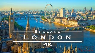 London England 🇬🇧  by drone 4K [upl. by Enovahs]