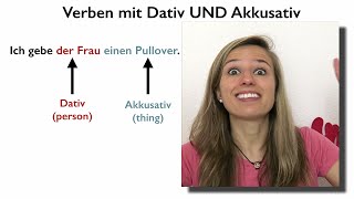 Verbs with Accusative AND Dative in German [upl. by Kubetz]