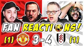 MAN UTD FANS FURIOUS 🤬 REACTION TO MAN UTD 3 11 4 FULHAM  FA CUP FAN REACTIONS [upl. by Desdamona]