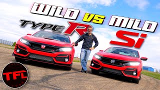 How Much Speed Does 12000 Buy We Find Out 2020 Honda Civic Type R vs Civic Si Hot or Not [upl. by Hoon820]