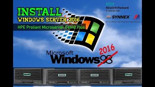 HPE Proliant Microserver Gen10 Install win2016 [upl. by Ahsilif80]