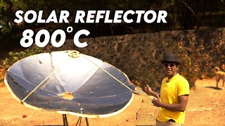 Giant Parabolic Solar concentrator  Very Very powerful [upl. by Dyolf559]