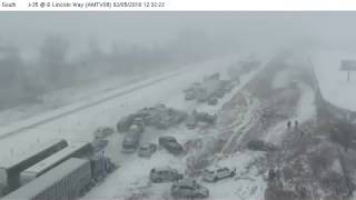 Deadly 70car pileup in Iowa caught on camera [upl. by Haase]