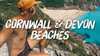 amazing beaches in CORNWALL amp DEVON ENGLAND [upl. by Nannaihr]