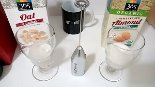 Oat Milk vs Almond Milk part 2 Frothing Test [upl. by Fenwick]