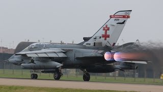 RAF Coningsby spectacular take offs REHEAT in 1080p [upl. by Ortrude]