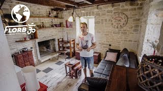 OFF THE GRID Traditional STONE TINY HOUSE built BY HAND [upl. by Eaver244]