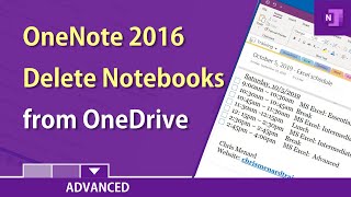 Delete a OneNote notebook by Chris Menard [upl. by Chaudoin]