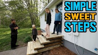 Our DIY Freestanding Entry Steps  Minimal Modern Mobile [upl. by Sille]