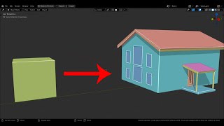 How to create a Basic house in Blender 3D [upl. by Dahs]