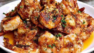 Quick and Easy Garlic Butter Shrimp Recipe  Garlic Shrimp Recipe [upl. by Novit]