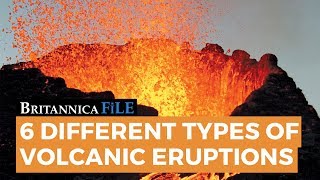 BRITANNICA FILE The 6 types of volcanic eruptions  Encyclopaedia Britannica [upl. by Yelrahs]