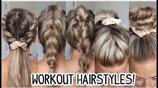 EASY GYMWORKOUT HAIRSTYLES SHORT MEDIUM amp LONG HAIRSTYLES [upl. by Leraj]