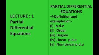 Lecture 1  Introduction to Partial Differential Equations [upl. by Atsirhc]